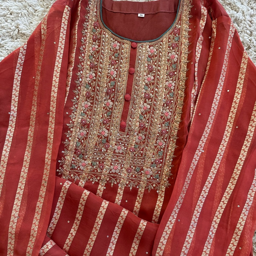 SOLD Brand new Indian Pakistani zardosi salwar suits